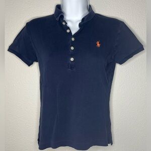 Ralph Lauren Sport Women’s Navy Slim Fit Polo Shirt Size Medium